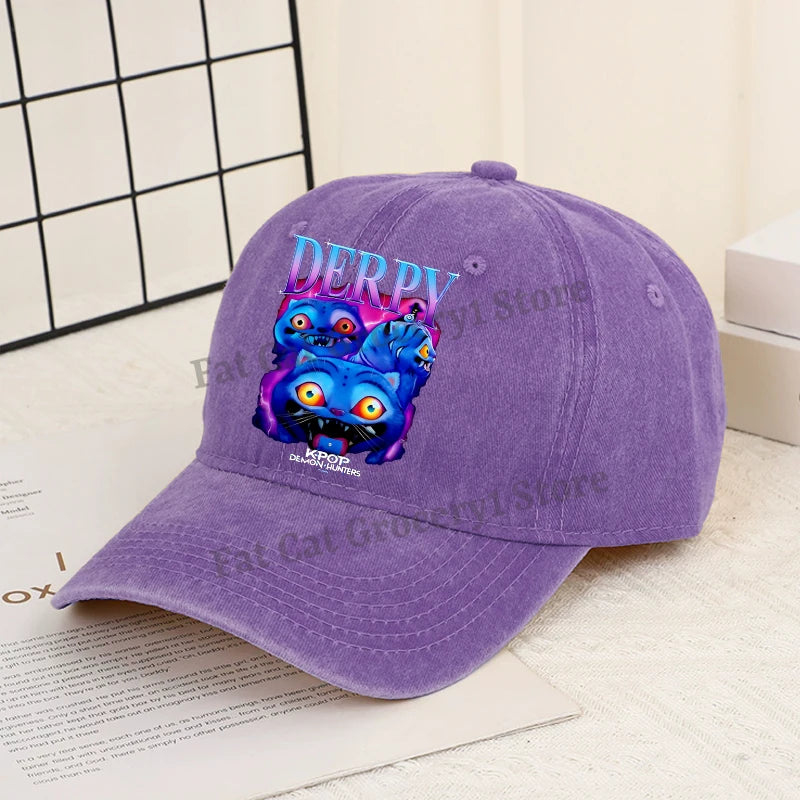 Kpop Demon Hunter Baseball Cap Women Anime Rumi Mira Zoey Sun Hat Adult New Outdoor Sport Sunbonnet Fashion Retro Headgear Gift