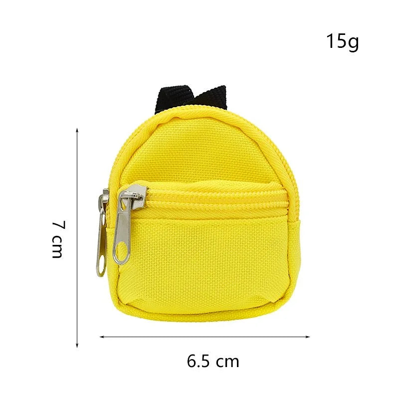 Labubu Canvas Doll Backpack Accessories Multi-color for Labubu Plush Doll 1/6 BJD Barbie Blythes Ropa Doll Bag Toys Accessories
