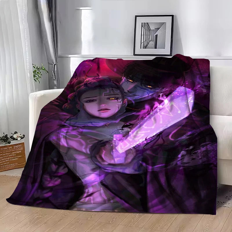 Hot Kpop Demon Hunters Huntrix Saja Boys Throw Blanket King Lid Office Soft Plaid With Print Luxury Designer Bedding Downy Knee