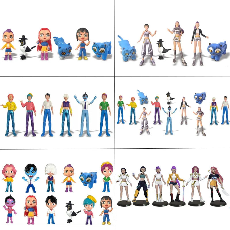 Anime Kpop Demon Hunters Figure Model Toy Cartoon Gaming Peripherals Desk Decoration Collection Figures Model Toy for Kid Gift