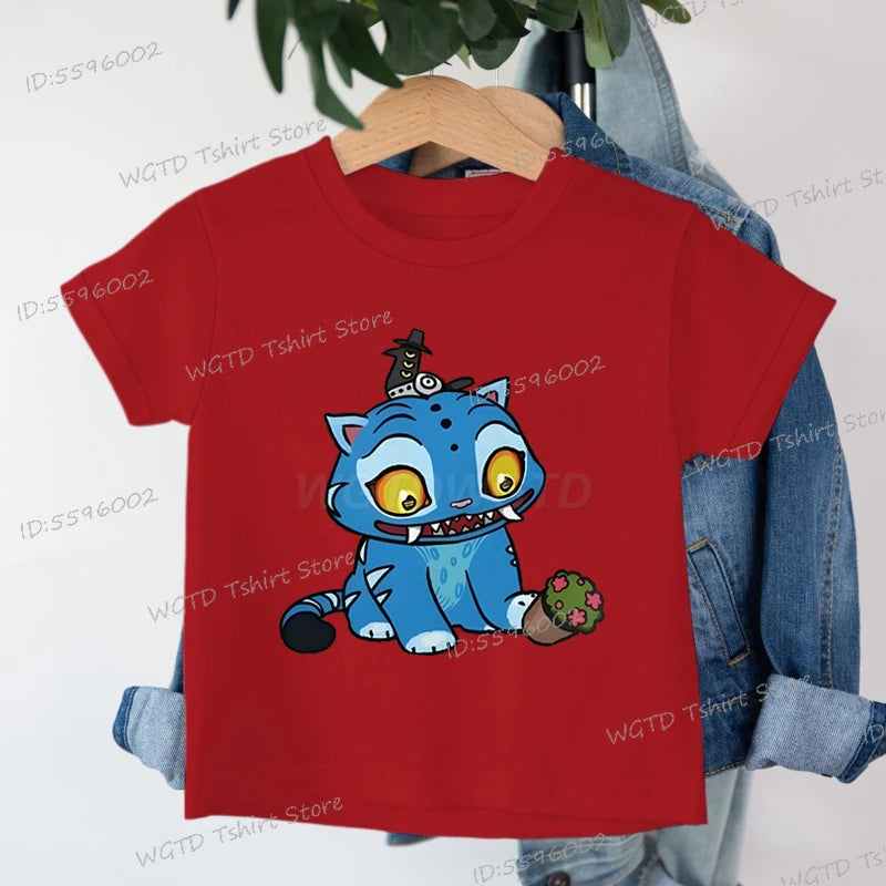 Derpy Tiger Kpop Demon Hunters Shirt for Kids 2025 Hot Movie Print Soft Cotton Baby Girl Boy T Shirt Cute Tiger Cartoon Clothes