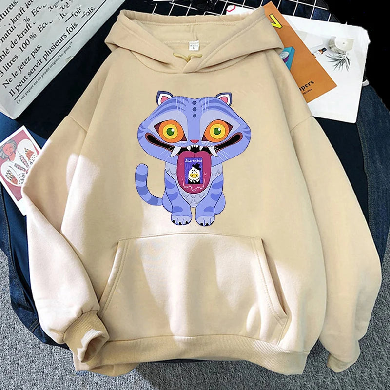 KPop Demon Hunters Derpy Hoodie Fashion Women Men Clothing Loose Fleece Movie Printing 2025 Pullovers Graphic Hoodies Female Top