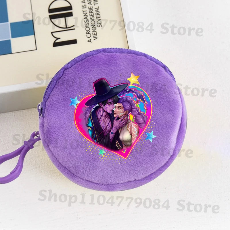 K-pop Demon Hunters Coin Purse Children Anime Cartoon Cute Money Bags Boys Girls Key Card Storage Mini Pouch Clutch Portable Bag