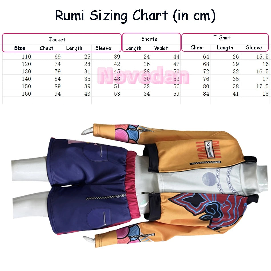 Huntrix Kpop K Pop Demon Hunters Rumi Zoey Mira Cosplay Costume Kids Girls Halloween Stage 3D Printed Pattern Role Play Clothes