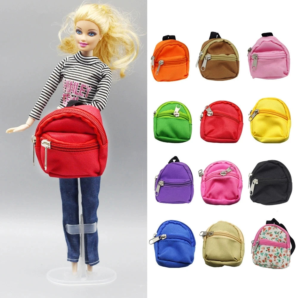 Labubu Canvas Doll Backpack Accessories Multi-color for Labubu Plush Doll 1/6 BJD Barbie Blythes Ropa Doll Bag Toys Accessories