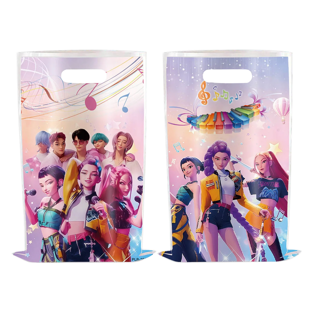 Demon Hunters Birthday Party Decor Tableware Banner Decorations Cake Topper Balloon Girl Kid Korean Kpop Anime Party Supplie Set